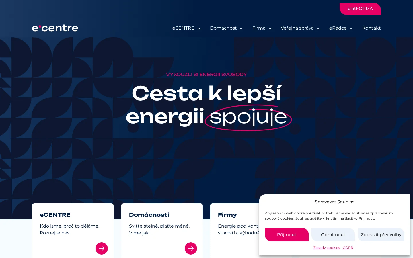 eCENTRE, a.s. website