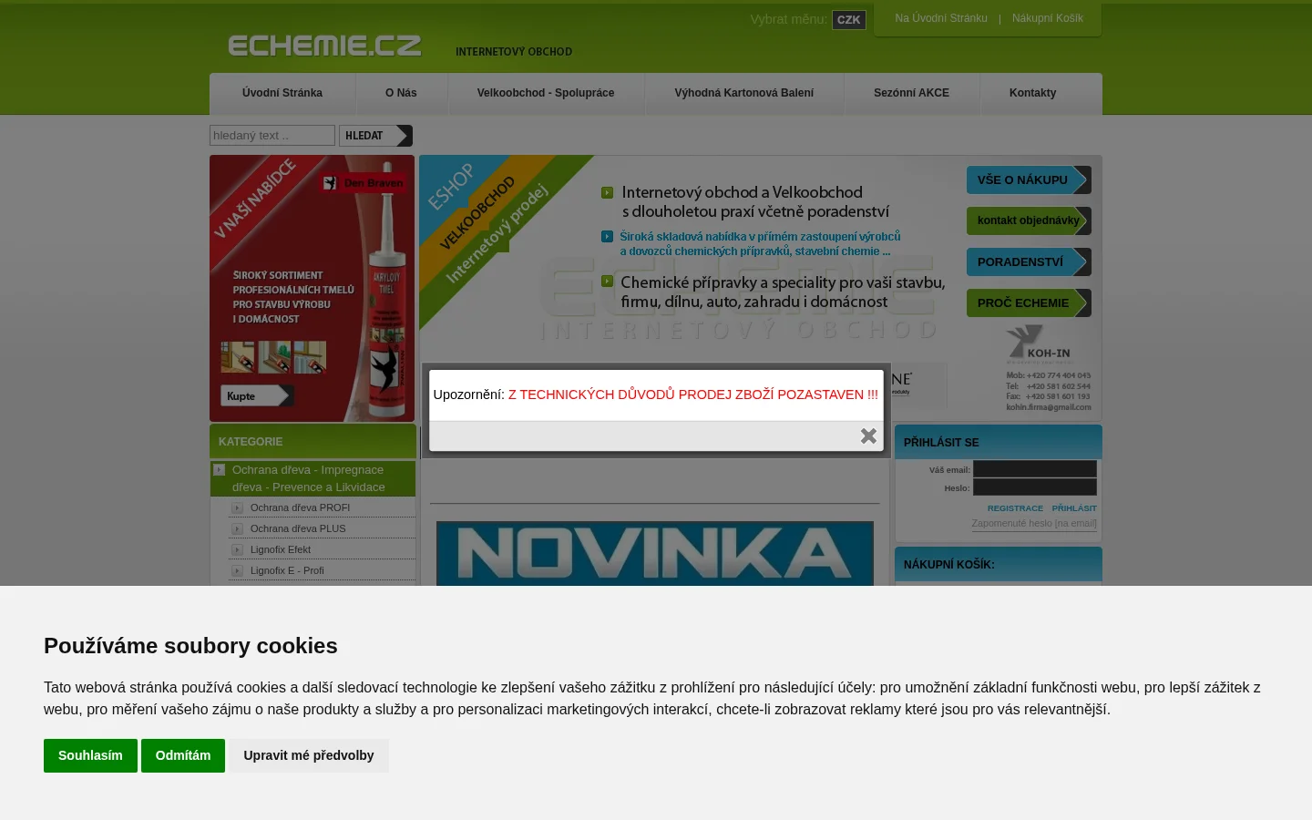 Echemie.cz website