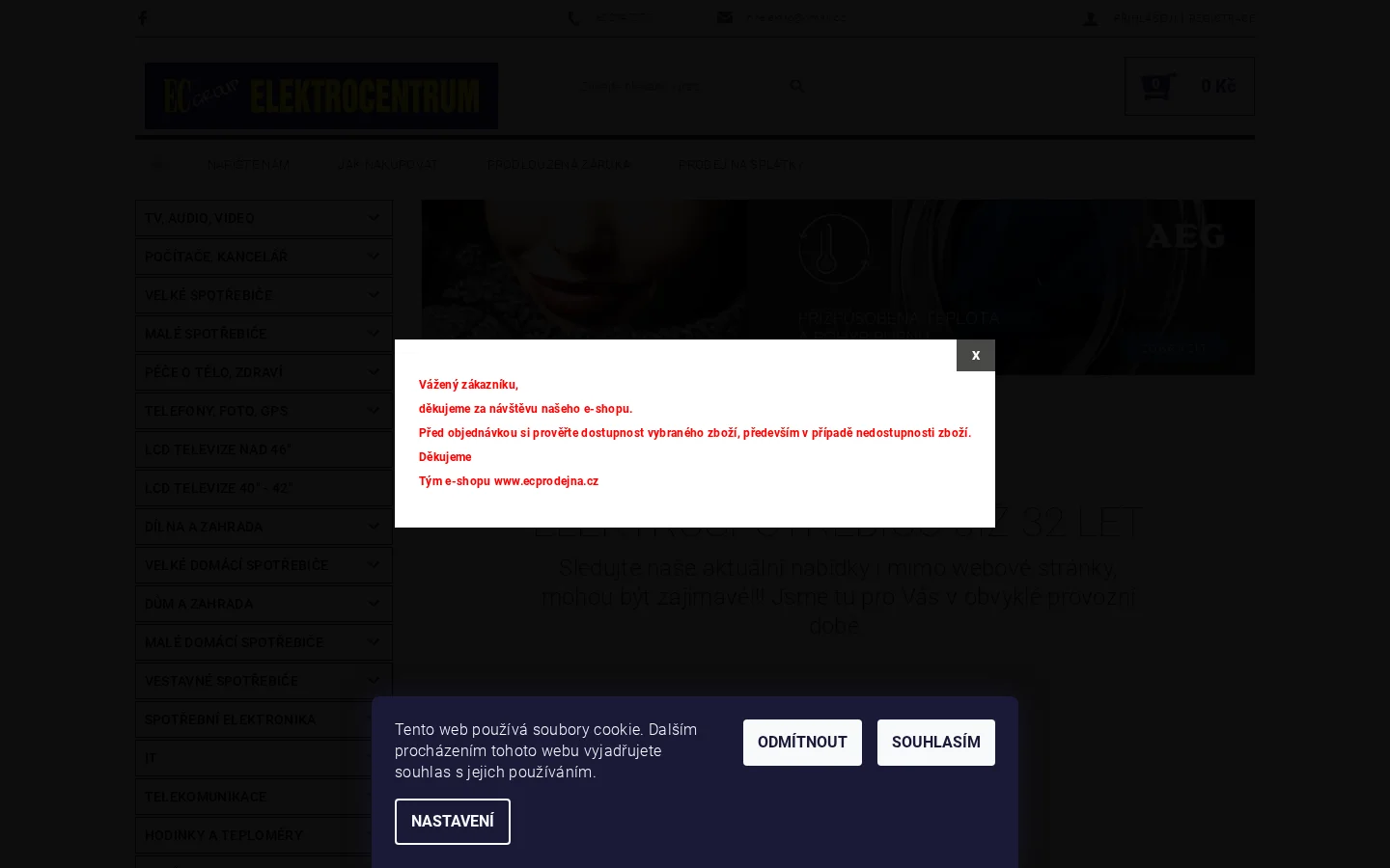 ECprodejna ELEKTROCENTRUM website