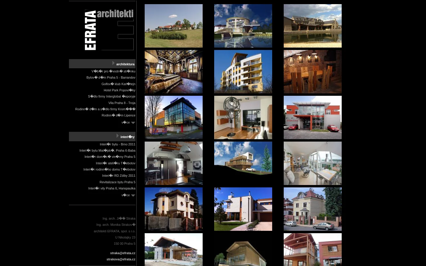 Ing. arch. Jiří Straka - EFRATA architekti website