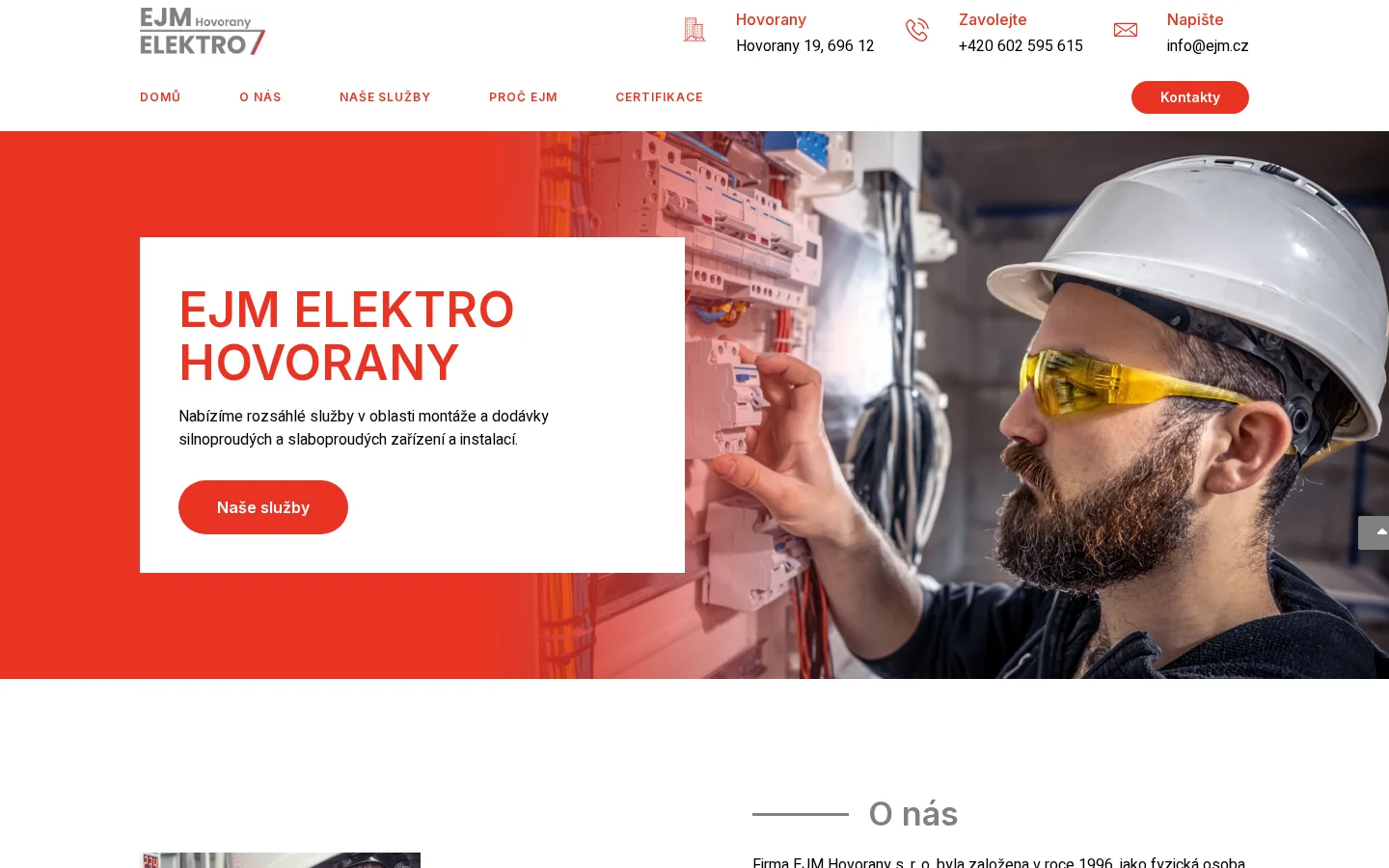 EJM Hovorany website