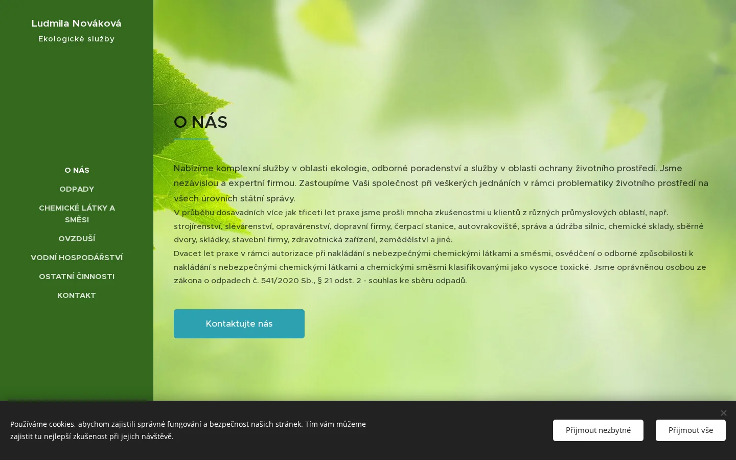 Ludmila Nováková - ekologické služby website