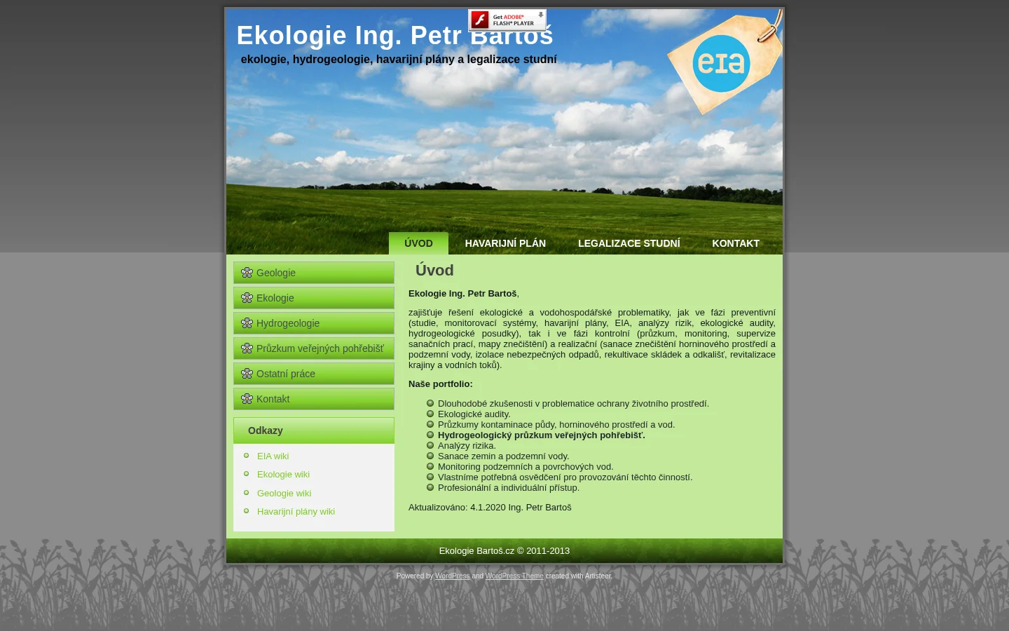 Ekologie Ing. Petr Bartoš website