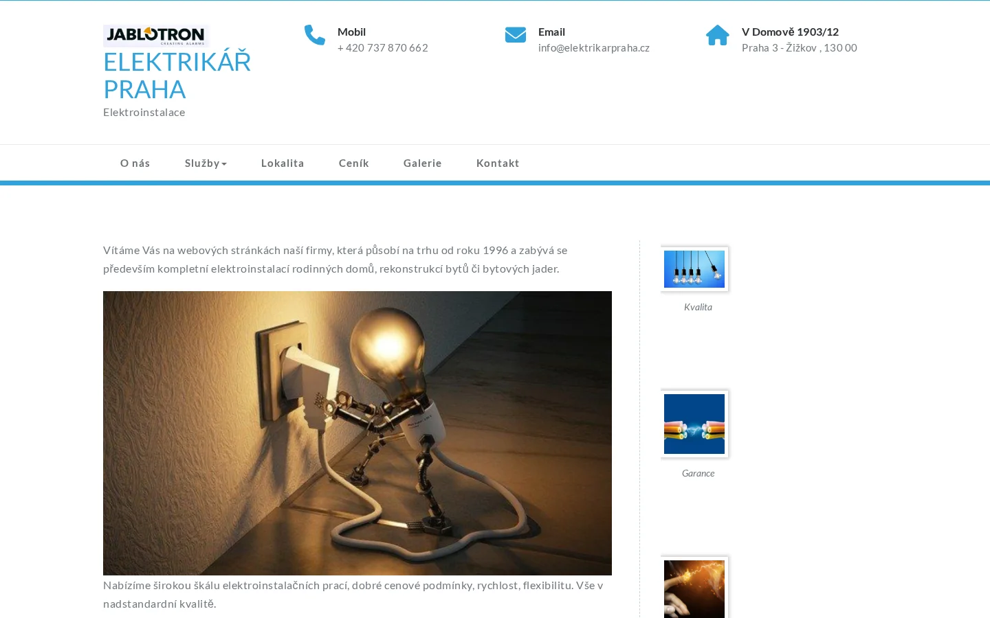 Elektrikář Dobroslav Pastorek website