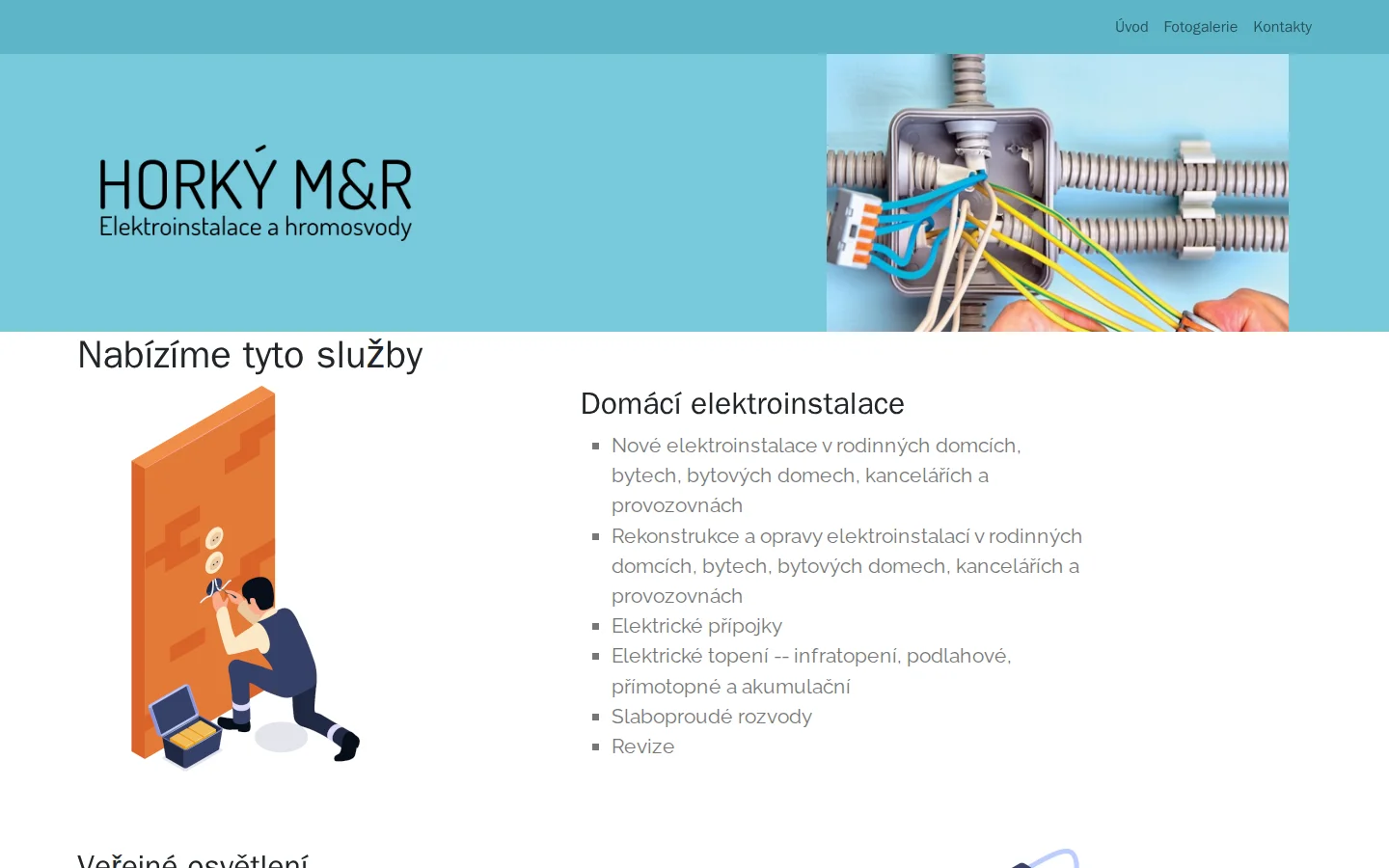Elektro Horký M & R website