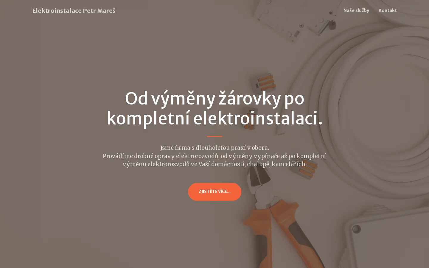 Elektroinstalační a drobné stavební práce Radek Ryček website