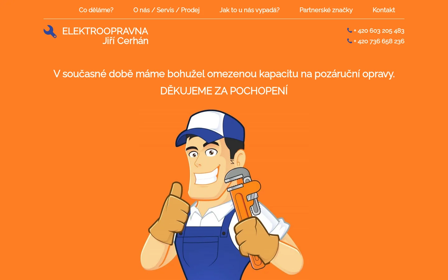 Elektroopravna Jiří Cerhán website