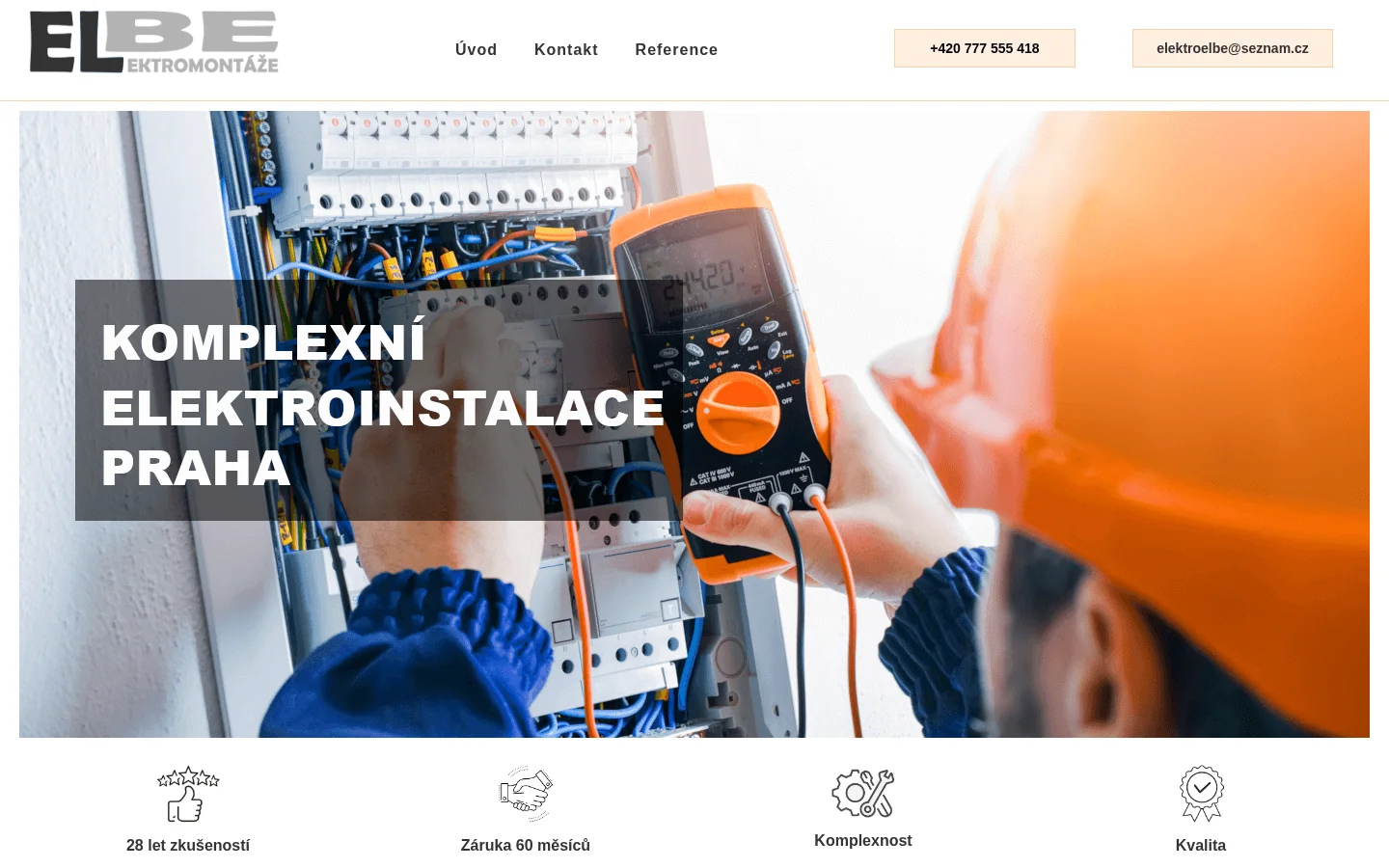 ELBE elektromontáže website