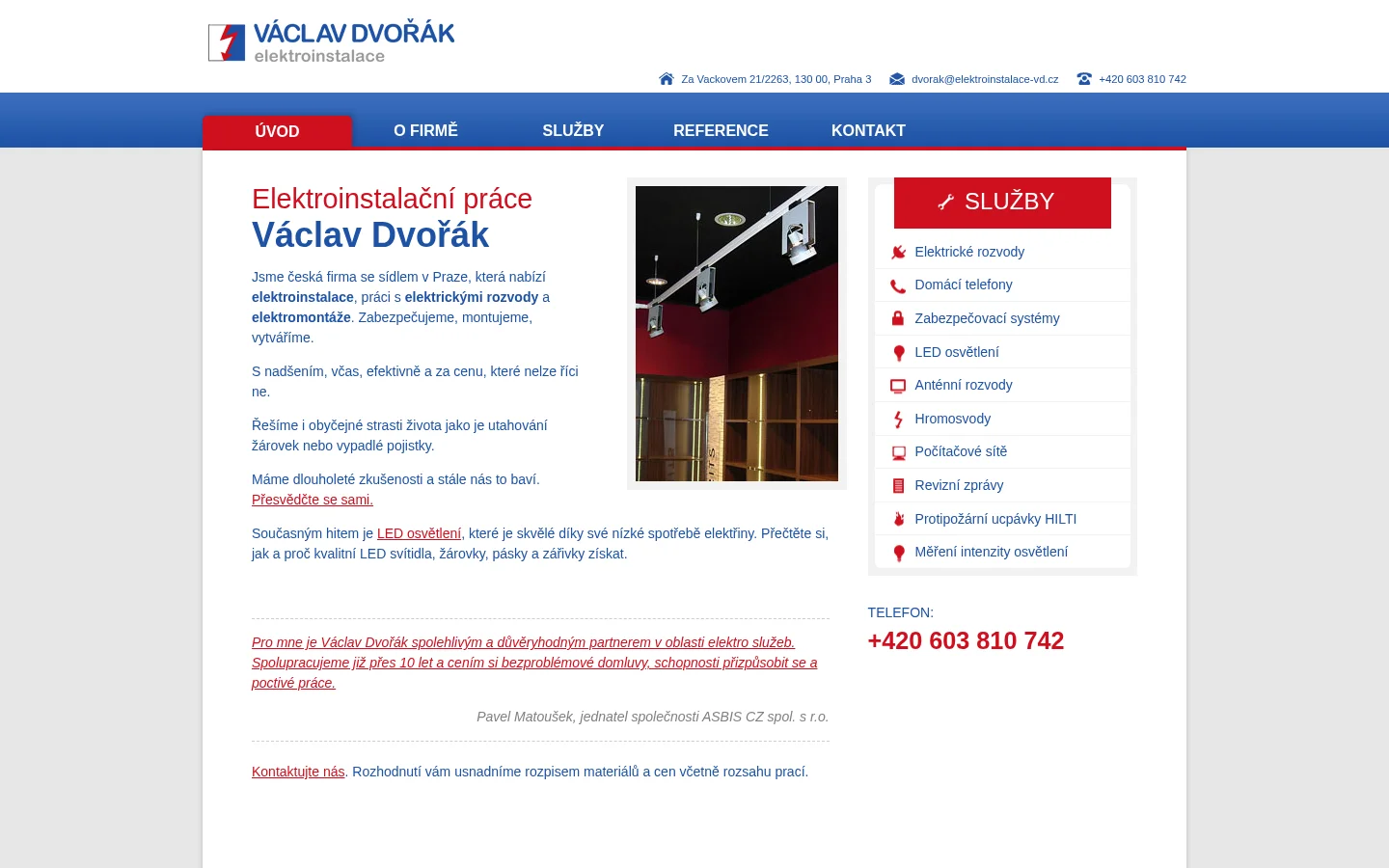 Václav Dvořák website