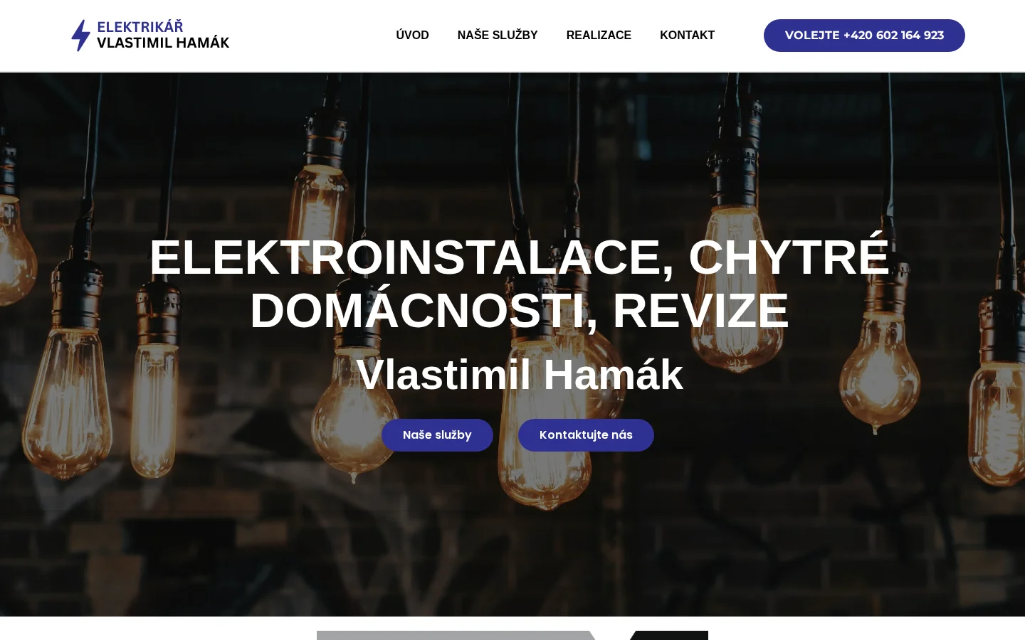 Elektrikář Vlastimil Hamák website