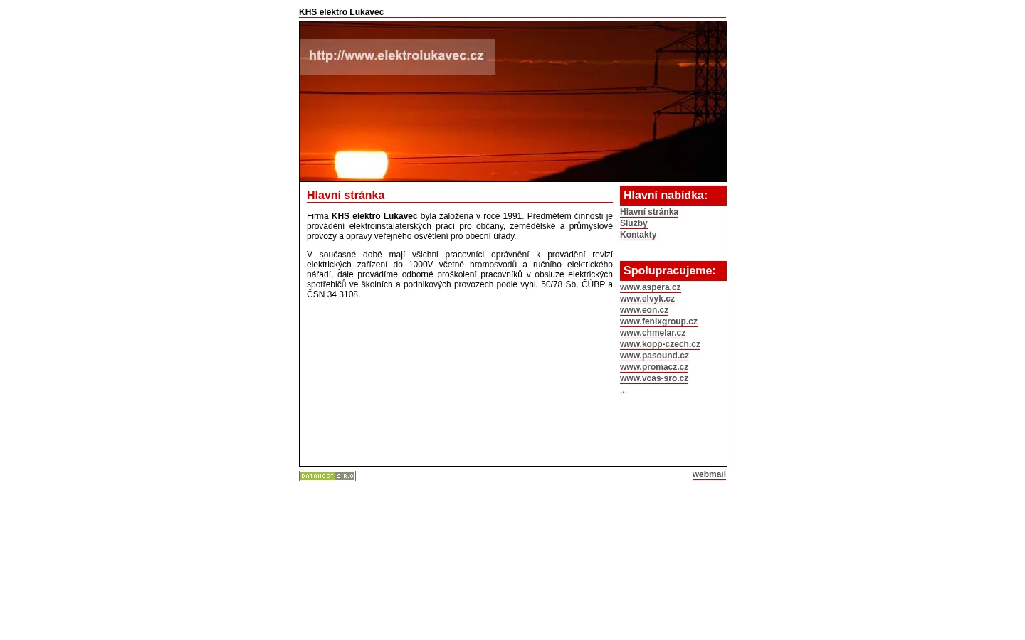 KHS elektro Lukavec website