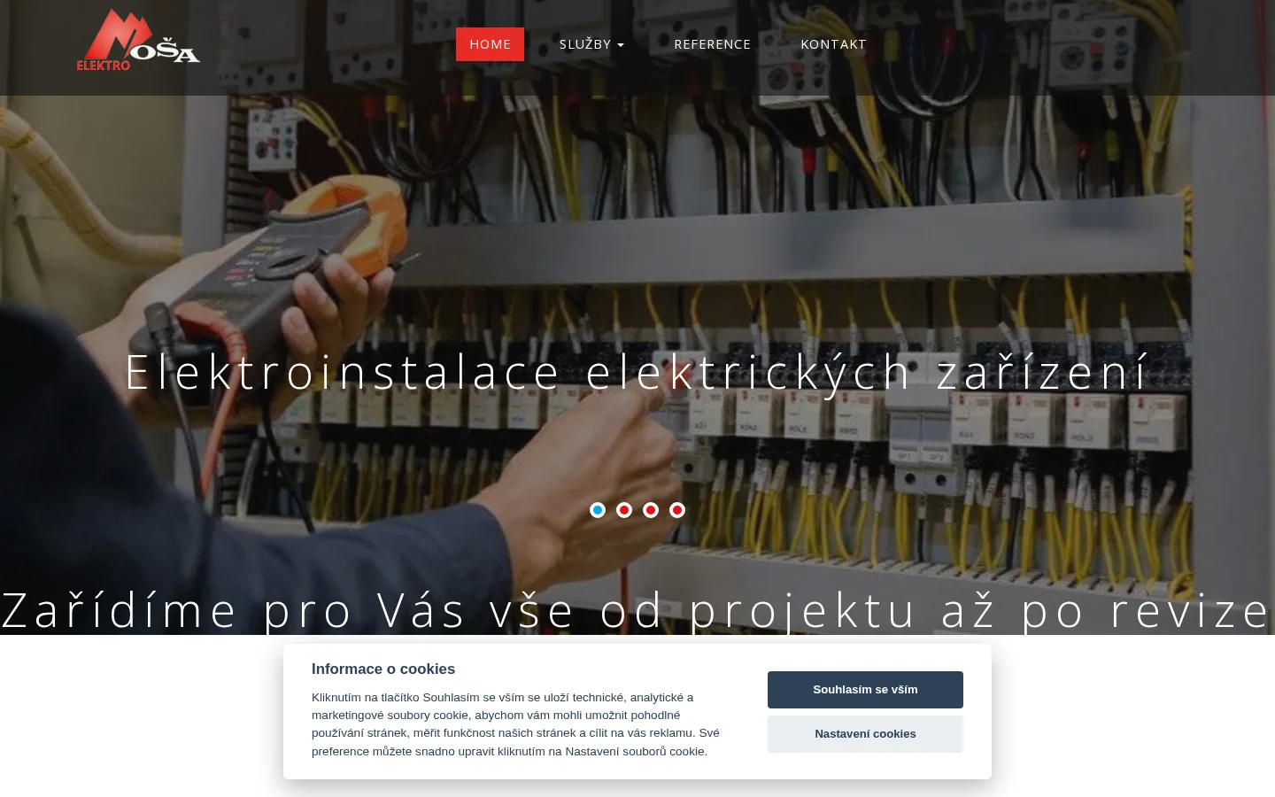 Elektro Moša website