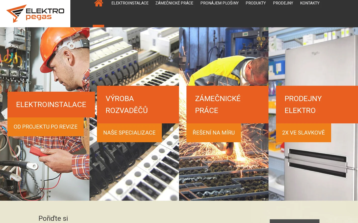ELEKTRO - PEGAS, s.r.o. website