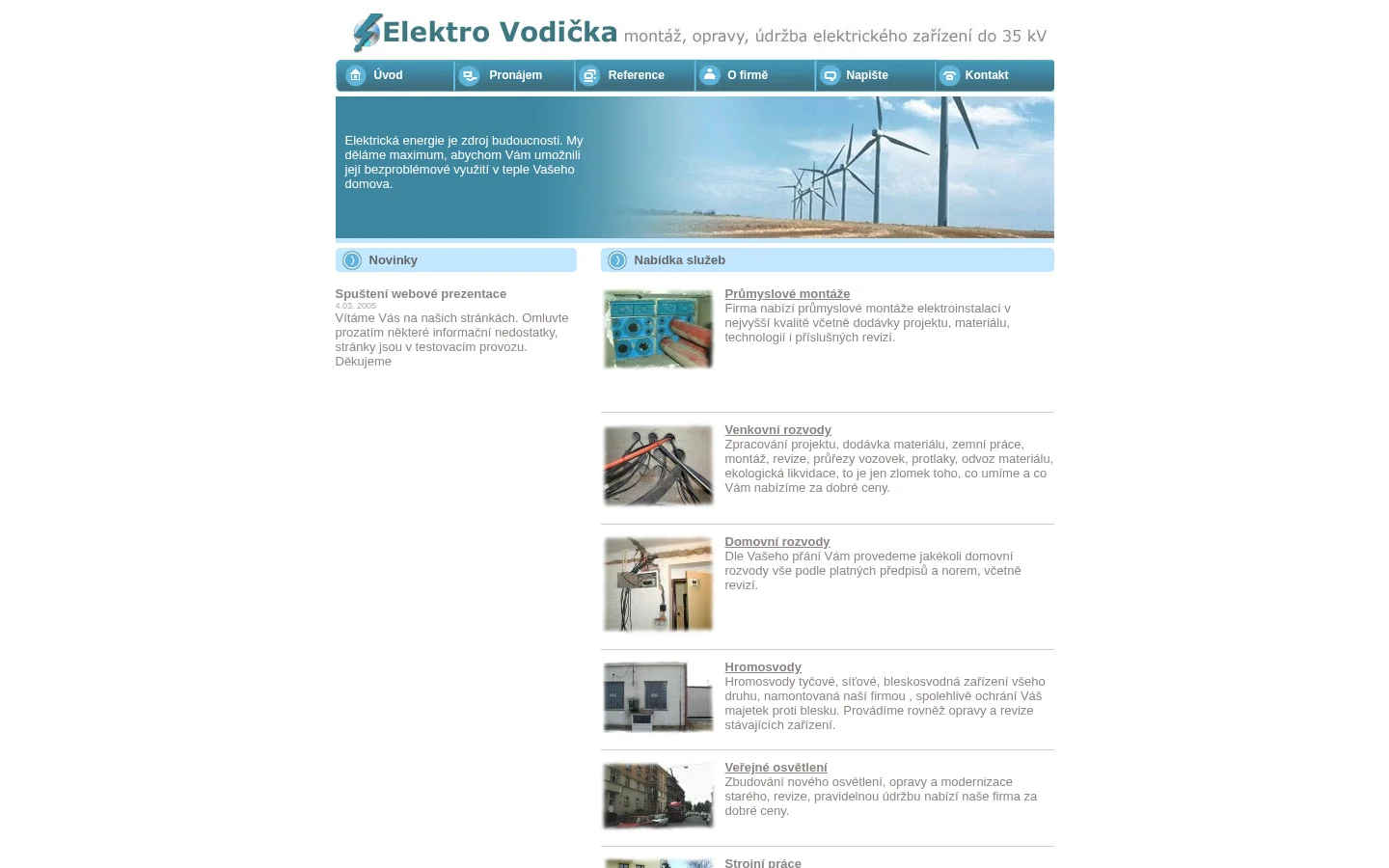 Elektro Vodička website