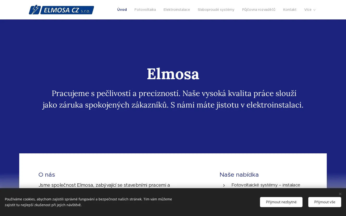 ELMOSA CZ, s.r.o. website