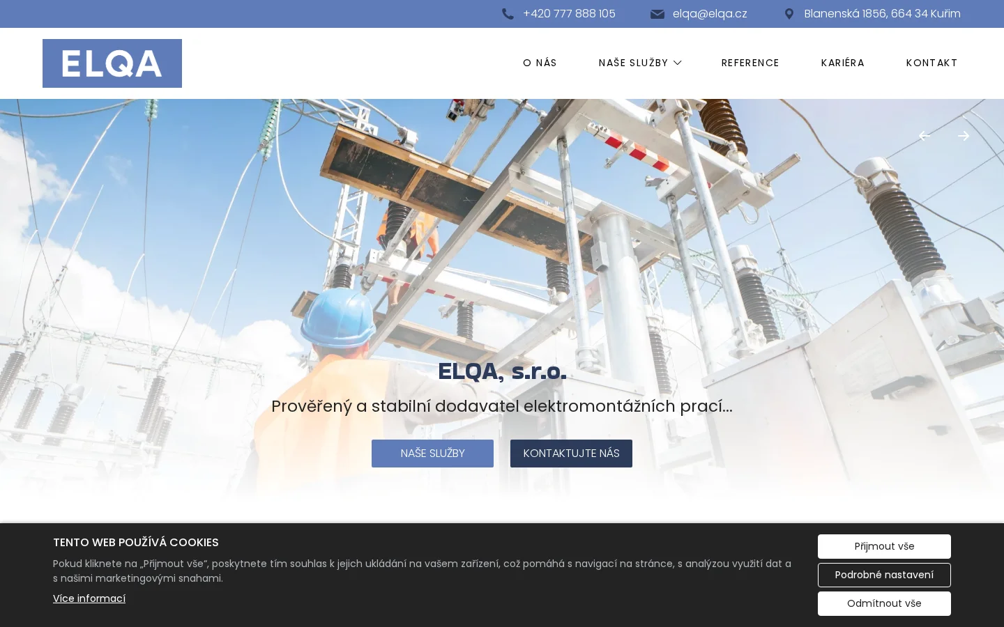 ELQA, s.r.o. website