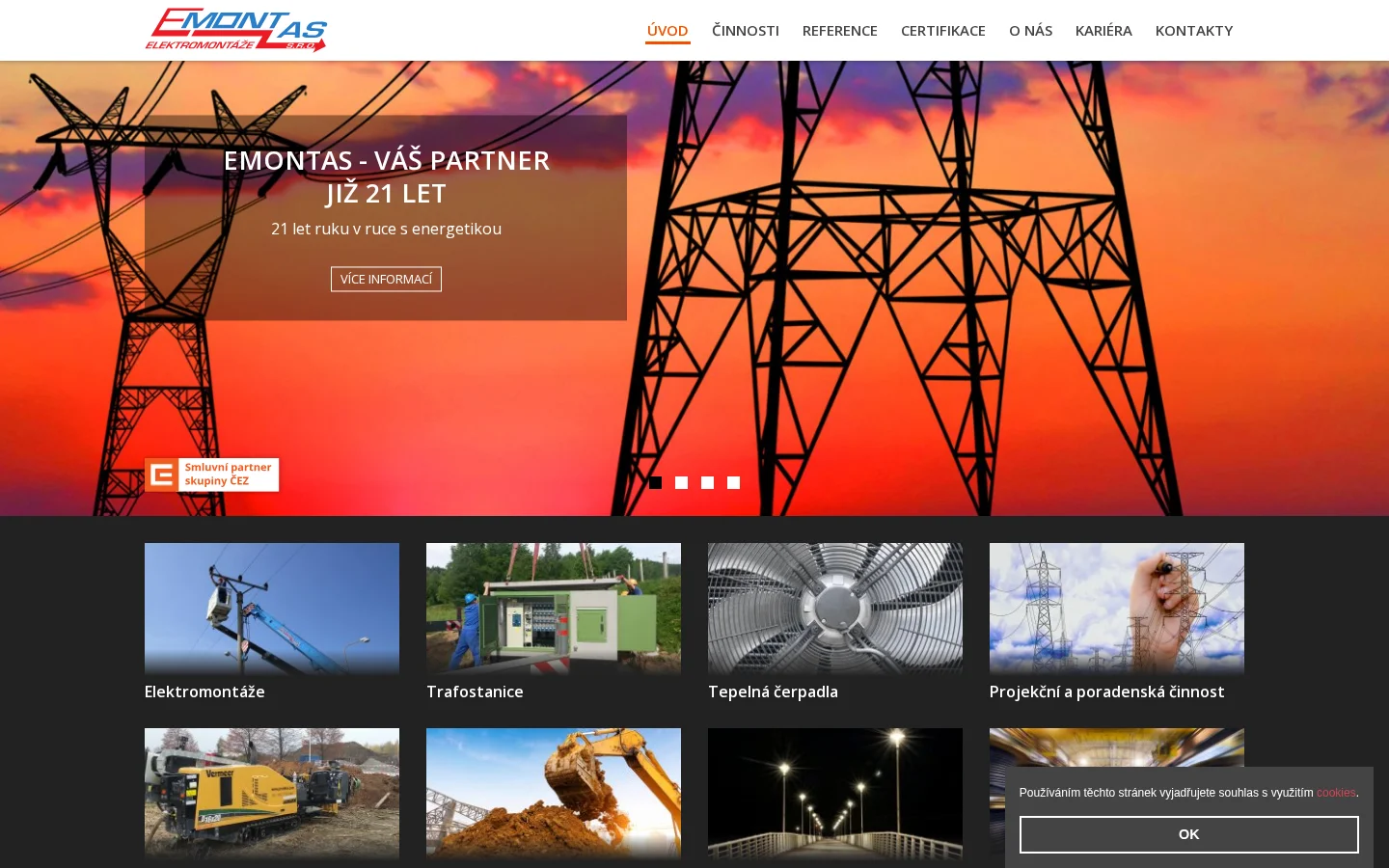 EMONTAS, s.r.o. website