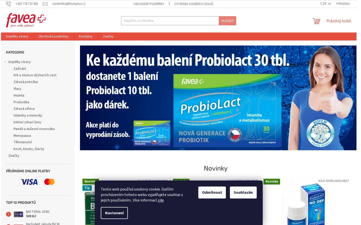 Eshop.faveaplus.cz website
