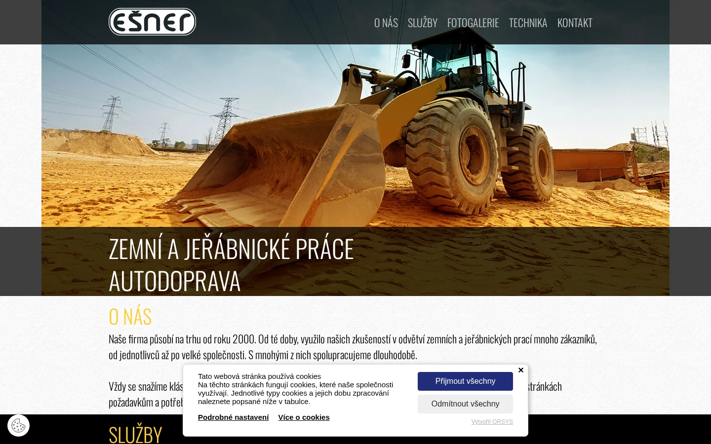 Jeřáby Pavel Ešner website