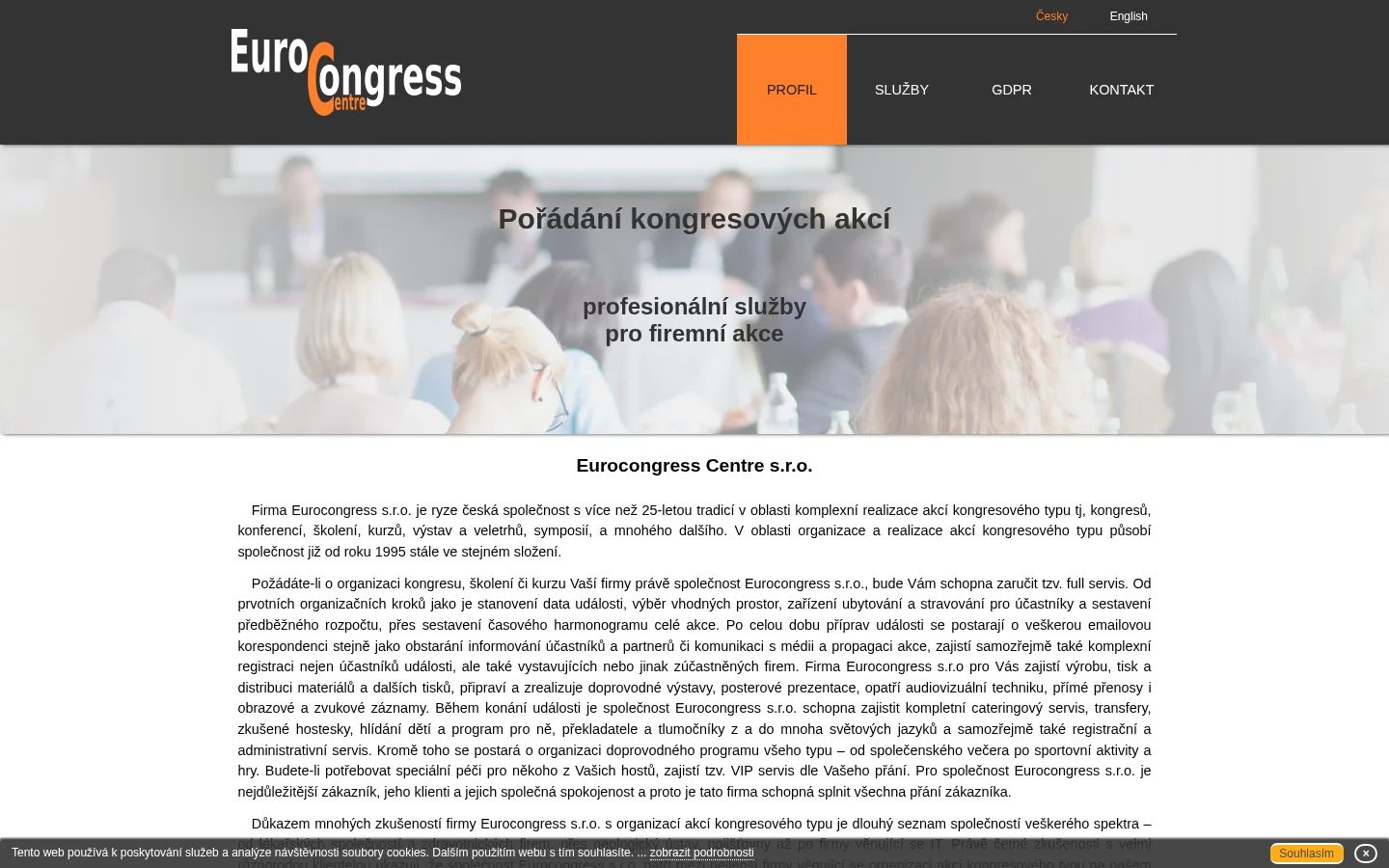 Eurocongress Centre, s.r.o. website