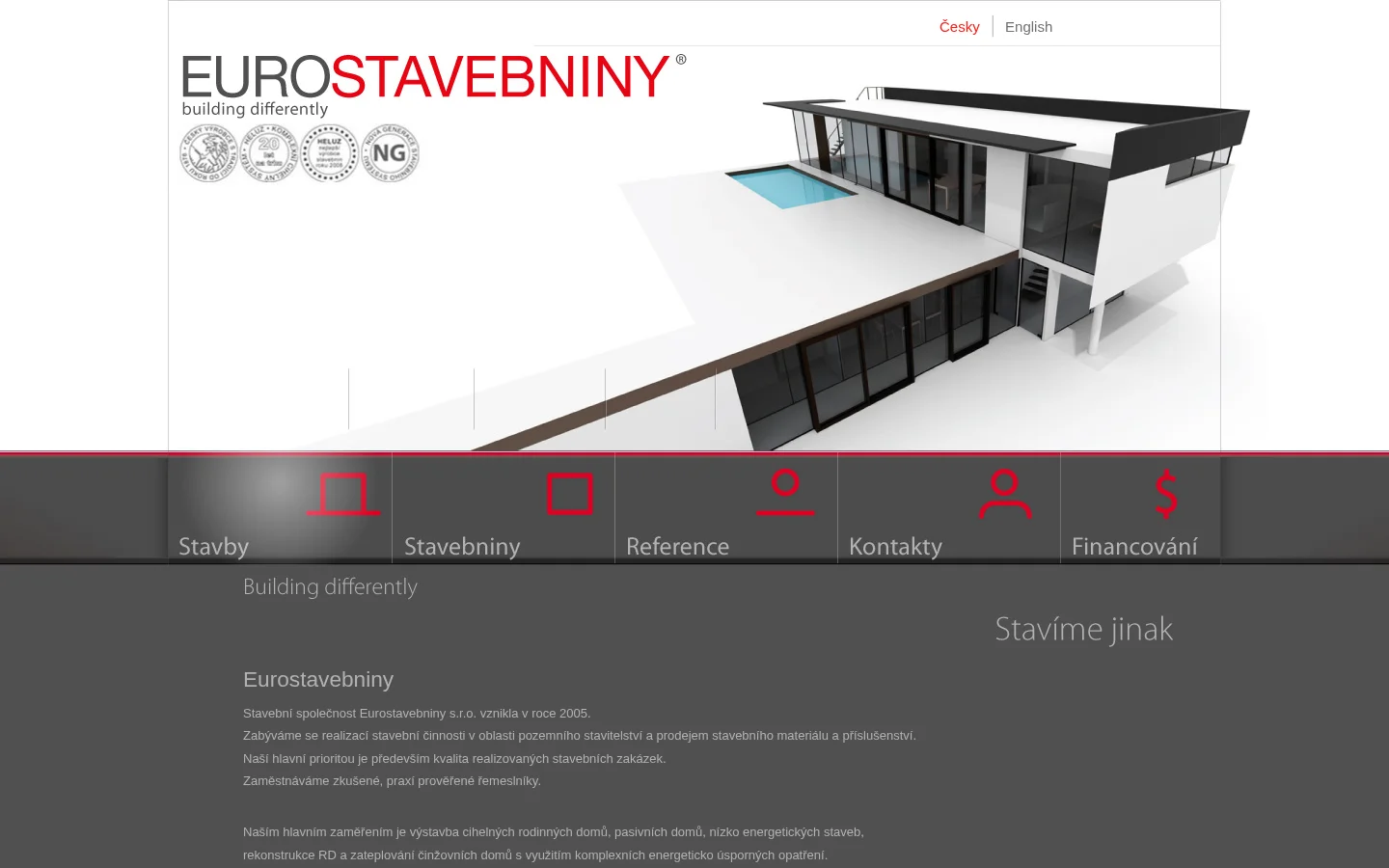 Eurostavebniny, s.r.o. website