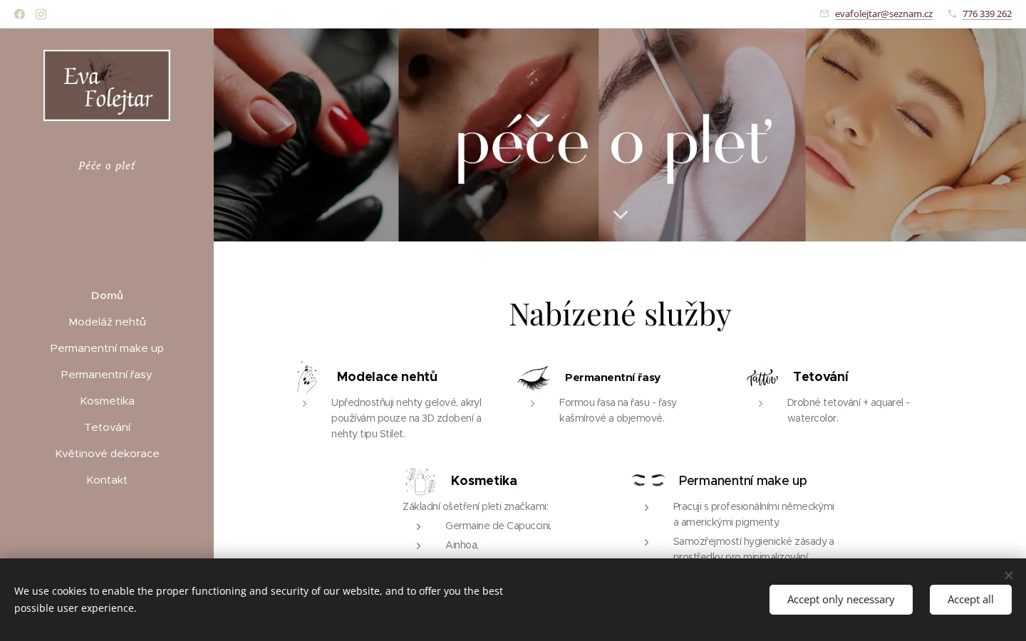 Kosmetické studio Eva Folejtarová website