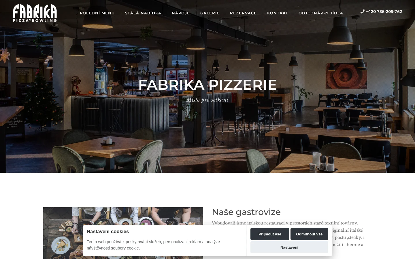 FABRIKA pizzerie website