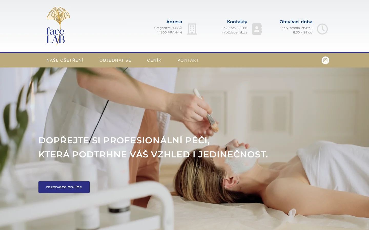 Kosmetický salon Le Mois website