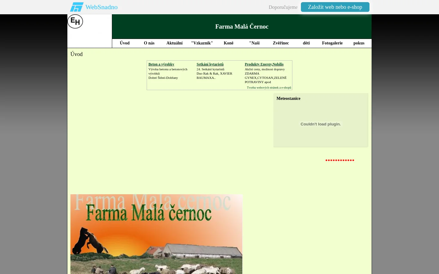 Farma Jan Hála, DiS. website