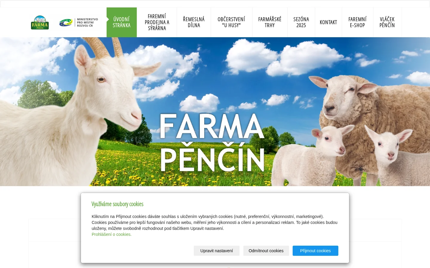Farma Pěnčín website