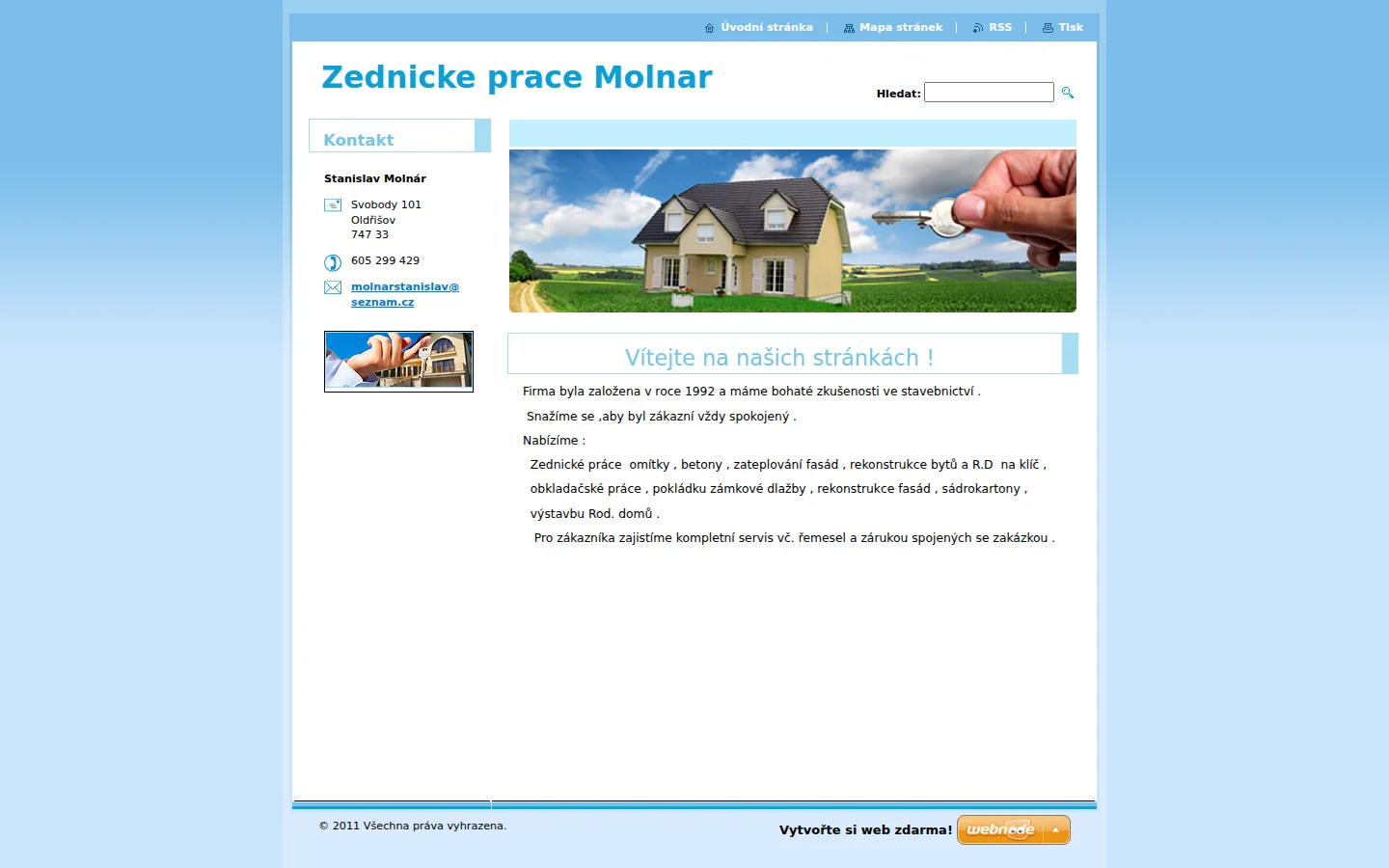Zednicke prace Molnar website