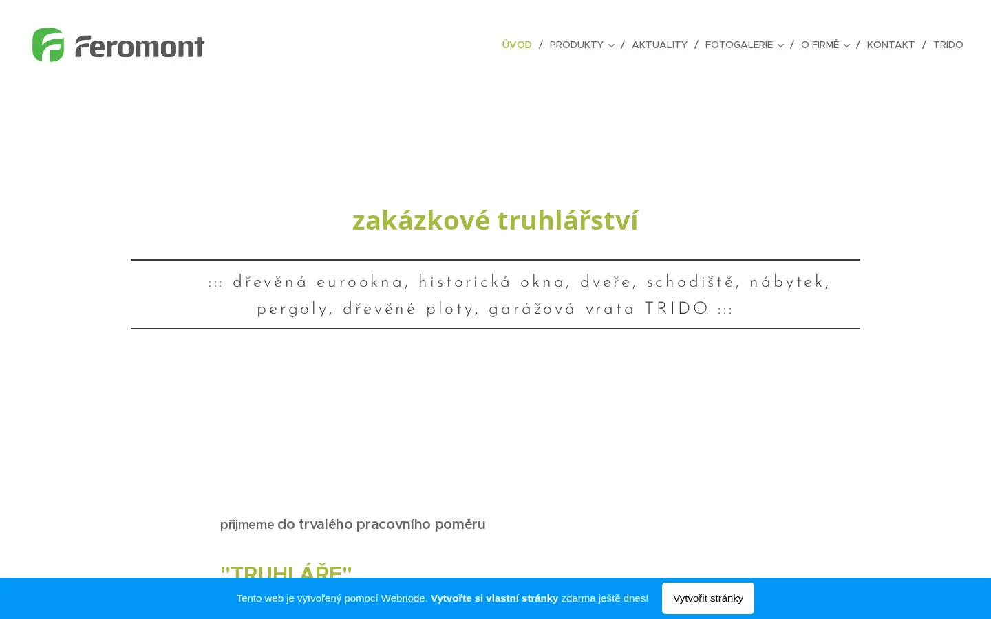 Feromont cz s.r.o. website