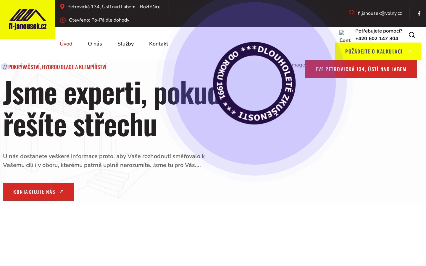 Martin Janoušek - Pokrývačství website