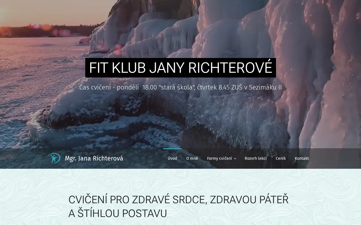 Fit klub Jany Richterové website
