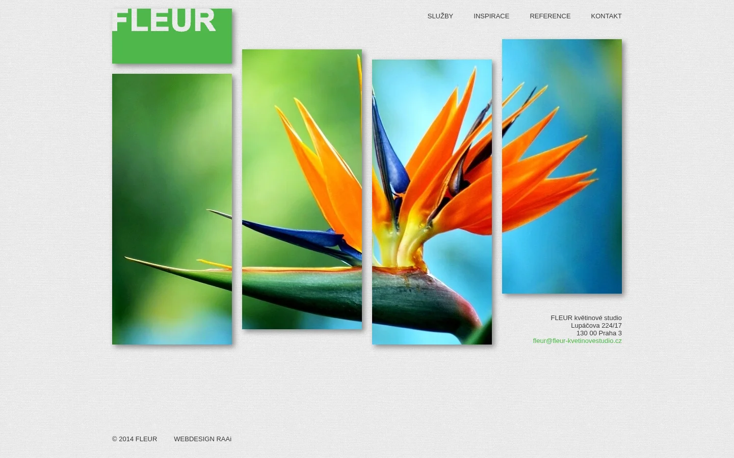 FLEUR květinové studio website