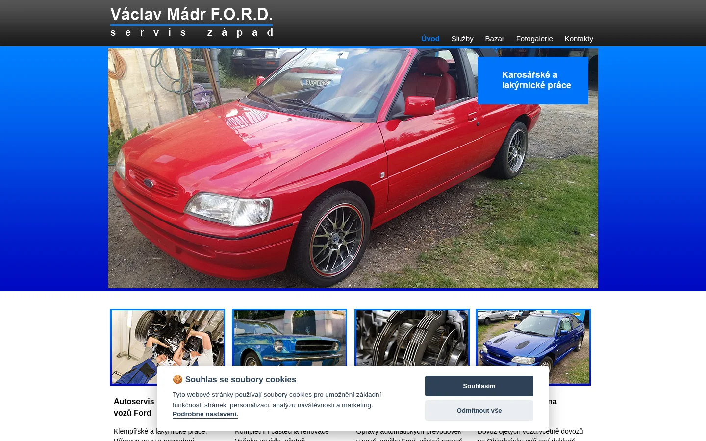 F.O.R.D. servis západ V. Mádr website