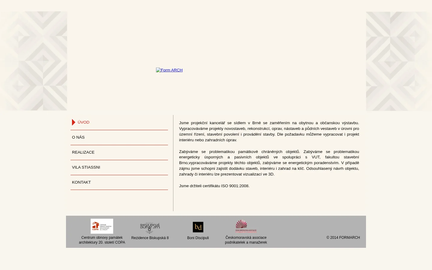 FORM ARCH Ing. arch. Vlasta Loutocká website