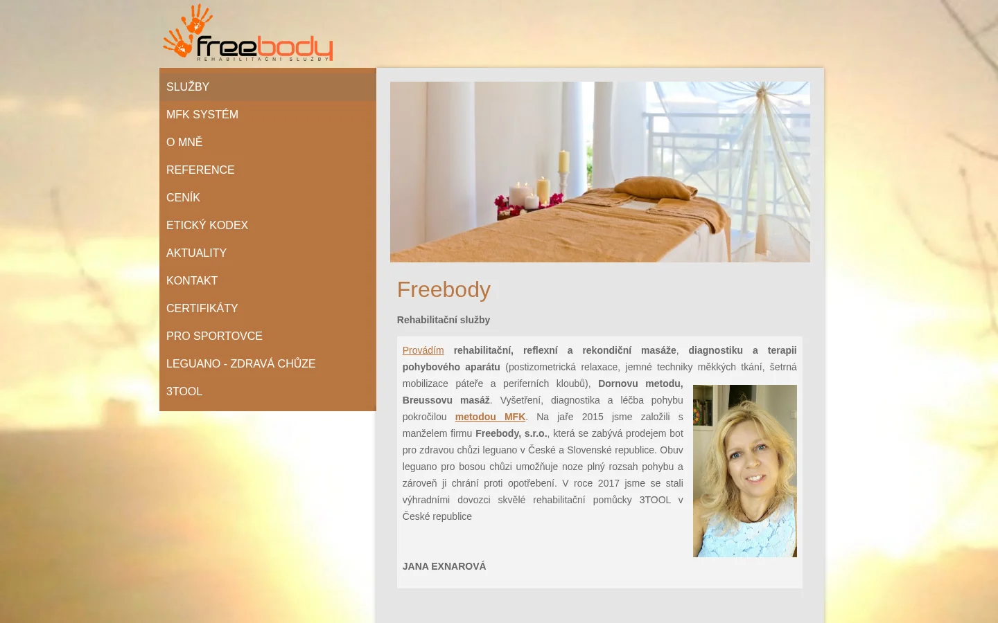 Jana Exnarová - Freebody website