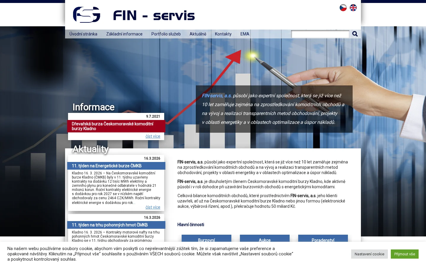 FIN-servis, a.s. website