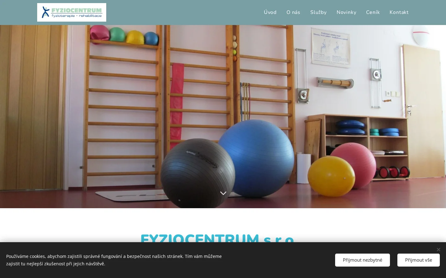 FYZIOCENTRUM s.r.o. website
