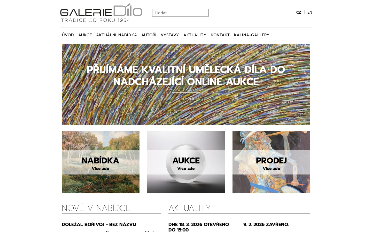Dílo - Galerie - Brno, s.r.o. website