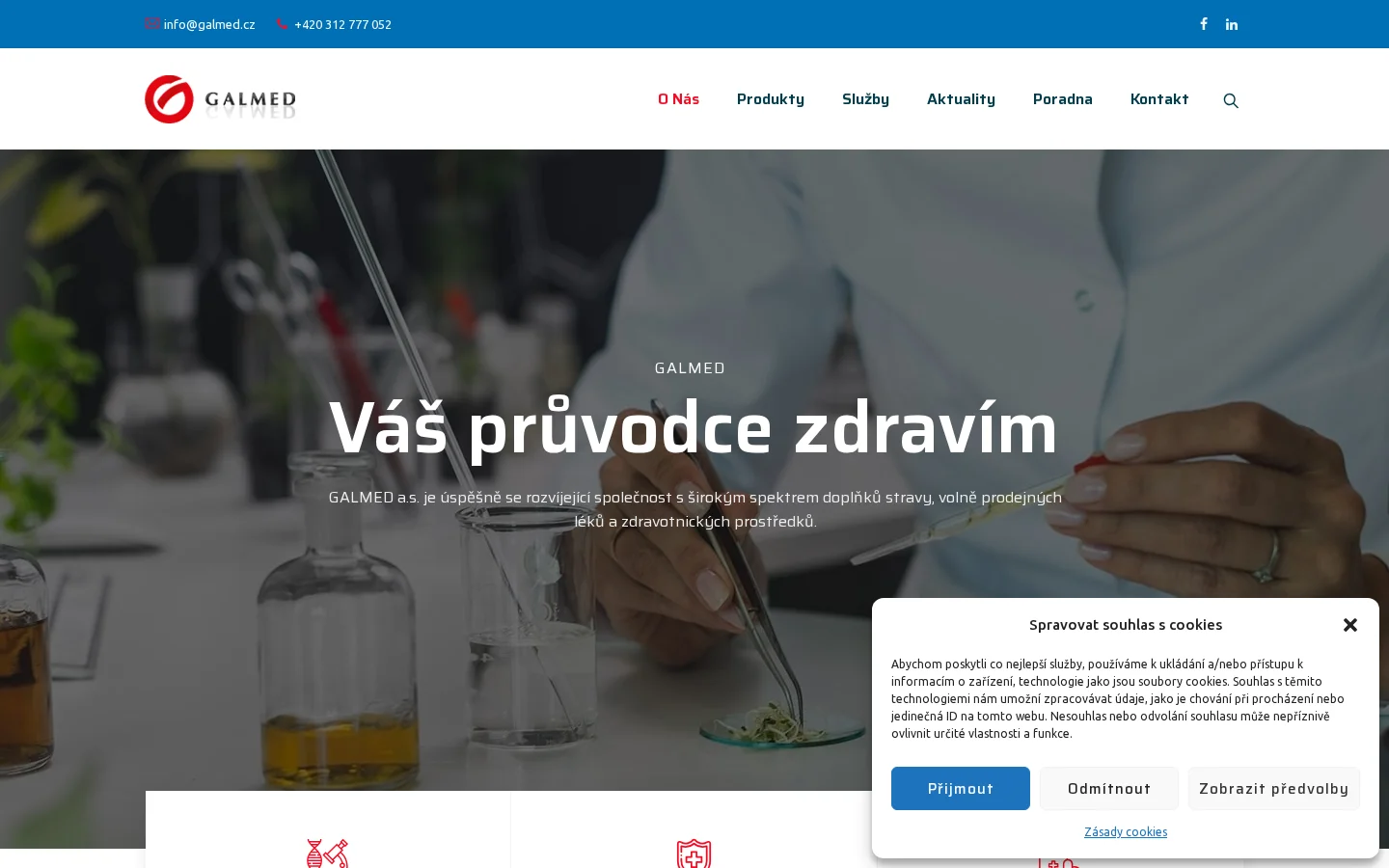 GALMED, a.s. website