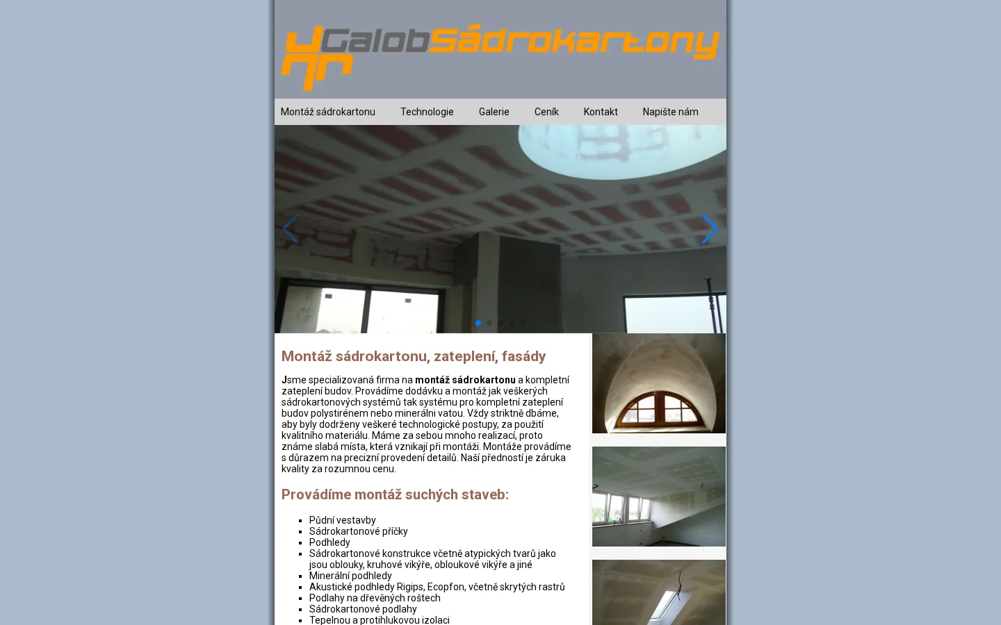 Sádrokartony - Josef Obršlík website