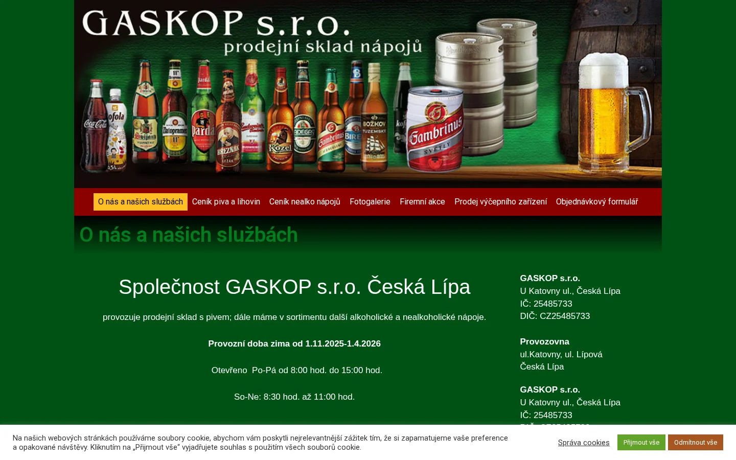 Gaskop s.r.o website