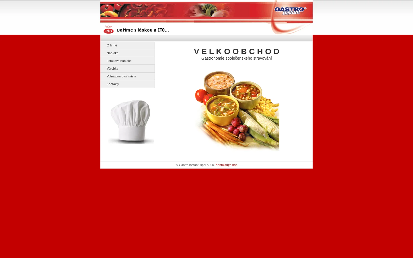 Gastro instant, spol. s r.o. website