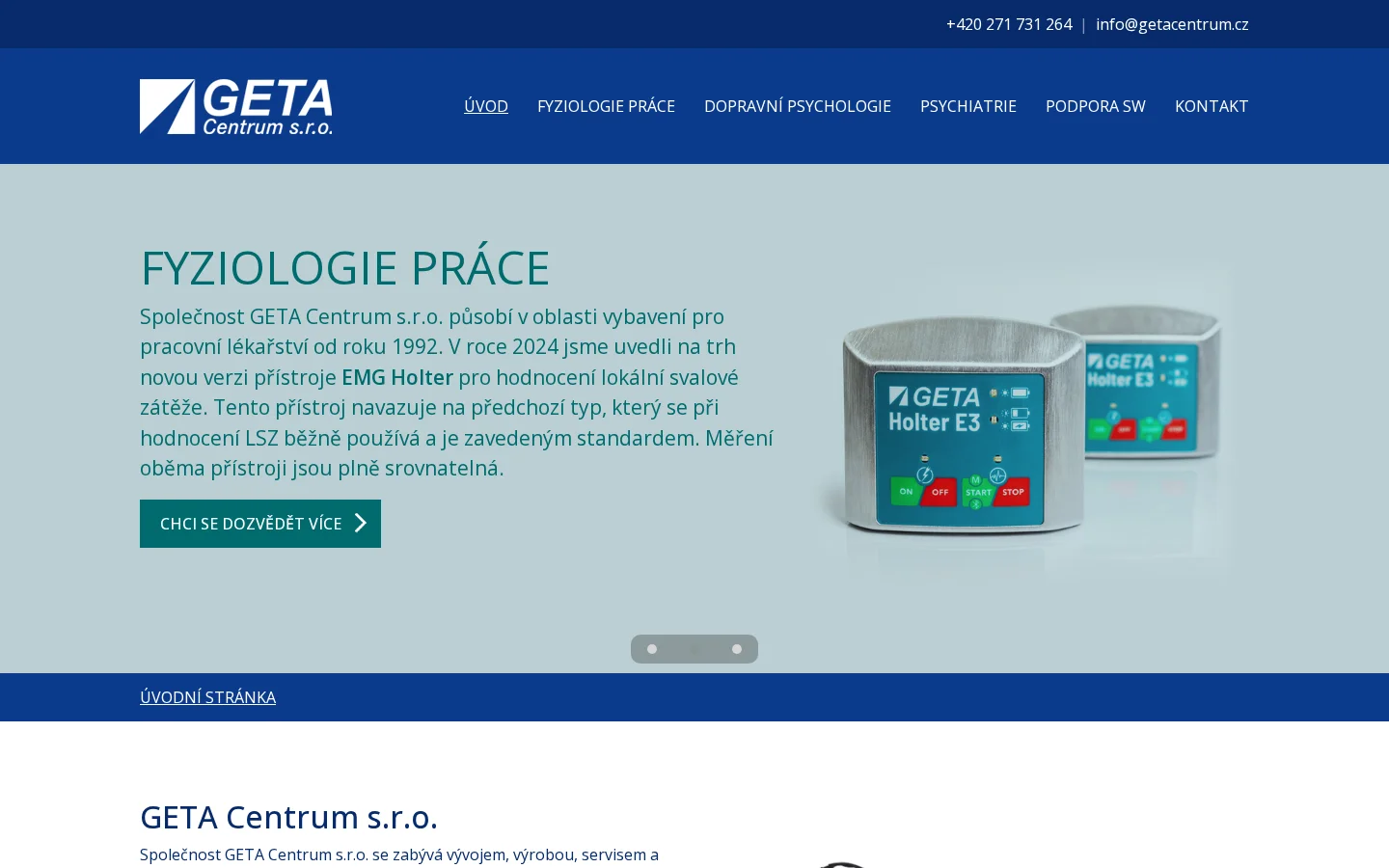GETA Centrum, s.r.o. website