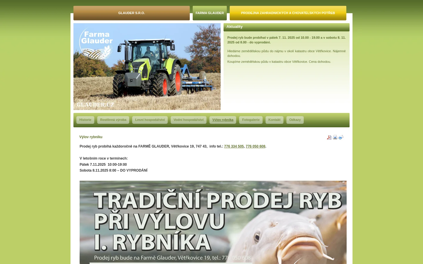 Zdeněk Glauder website