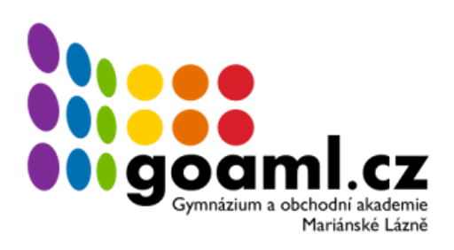 Gymnázium a obchodní akademie Mariánské Lázně logo