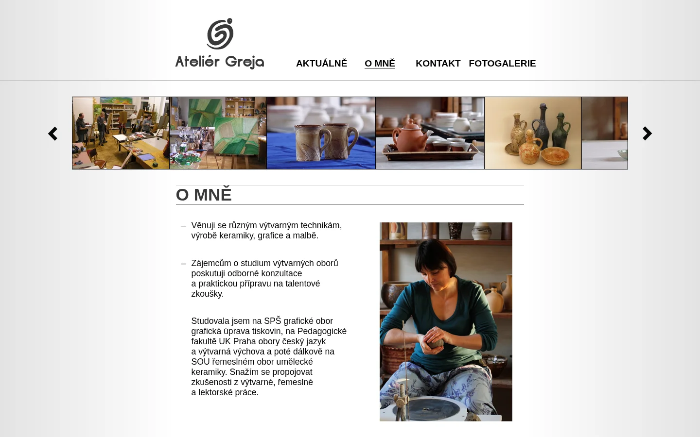 Ateliér Greja website