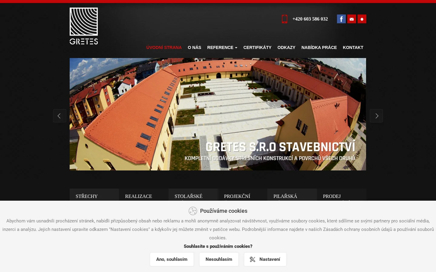 GRETES, s.r.o. website